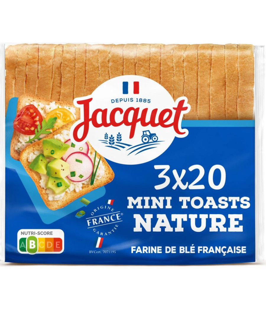 MINI TOASTS NATURE JACQUET 255G