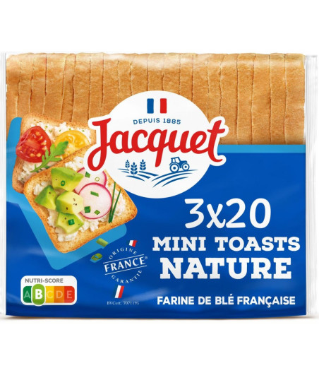 MINI TOASTS NATURE JACQUET 255G
