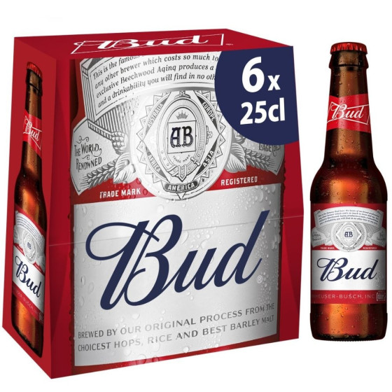 BIERE BLONDE BUD 6X25CL