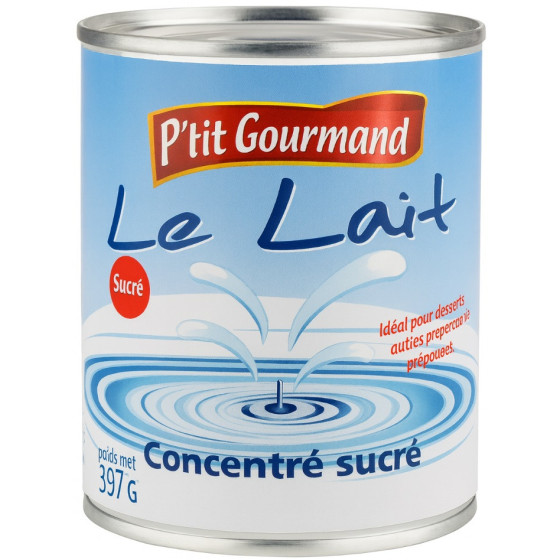 LAIT CONCENTRE SUCRE P'TIT GOURMAND 397G