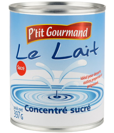 LAIT CONCENTRE SUCRE P'TIT GOURMAND 397G