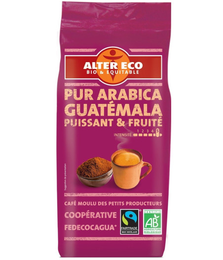 CAFE PUR ARABICA MOULU PUISSANT & FRUITE ALTER ECO 260G