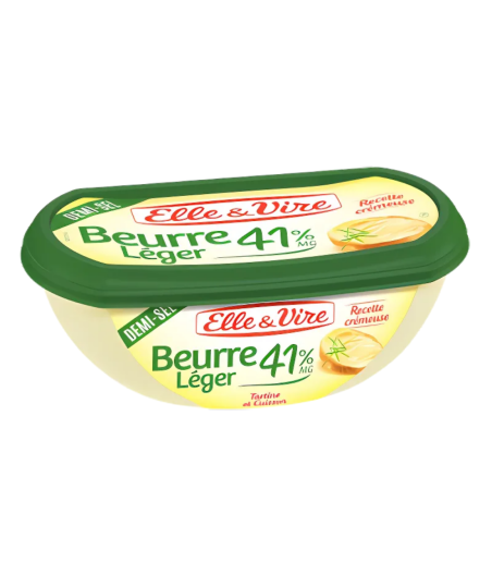 BEURRE DEMI-SEL LEGER 41% ELLE&VIRE 250G