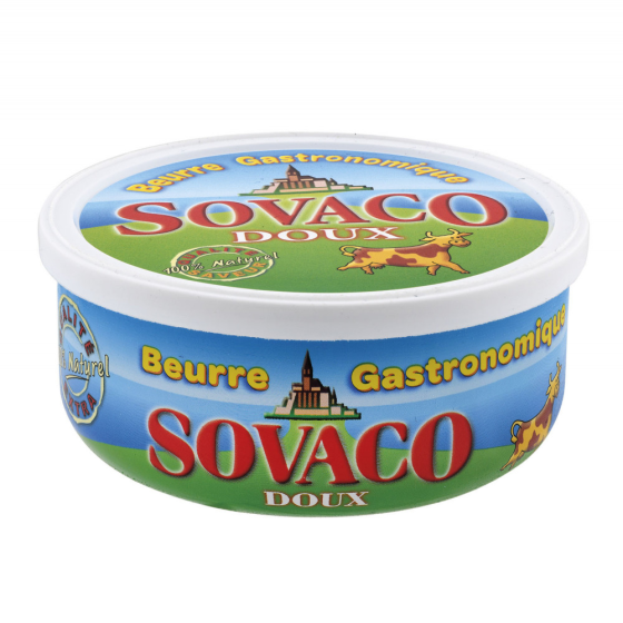 BEURRE GASTRONOMIQUE DOUX SOVACO 250G