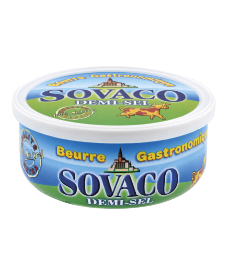 BEURRE GASTRONOMIQUE 1/2 SEL SOVACO 250G