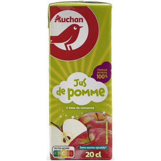 AUCHAN - JUS DE POMME A BASE DE CONCENTRE 0.2 L