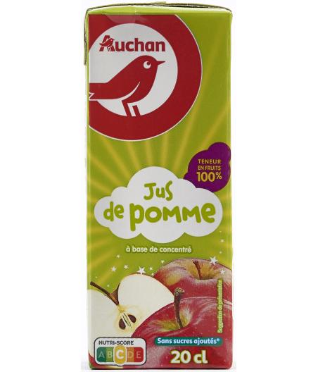 AUCHAN - JUS DE POMME A BASE DE CONCENTRE 0.2 L