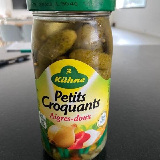 PETITS CROQUANTS - CORNICHONS PASTEURISES AIGRES-DOUX 185G