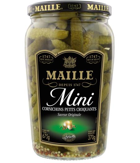 MINI CORNICHONS PETITS CROQUANTS BOCAL MAILLE 370G