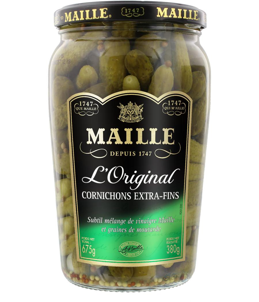 CORNICHONS EXTRA-FINS L'ORIGINAL BOCAL MAILLE 380G