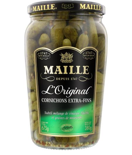 CORNICHONS EXTRA-FINS L'ORIGINAL BOCAL MAILLE 380G
