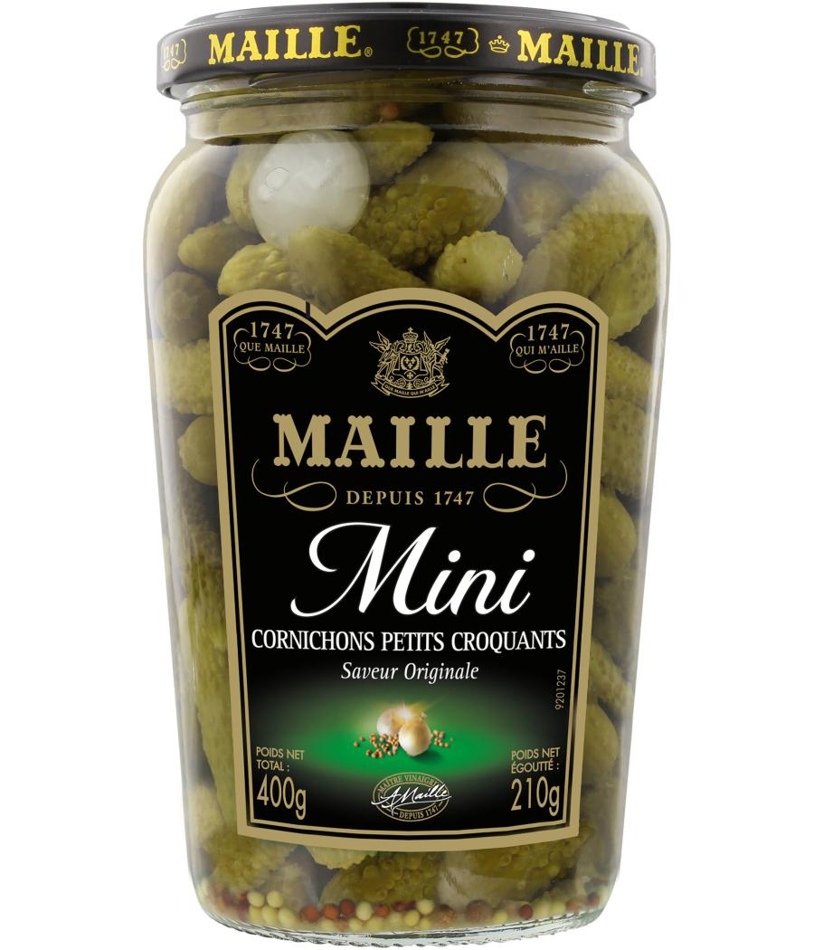 MINI CORNICHONS PETITS CROQUANTS MAILLE 210G