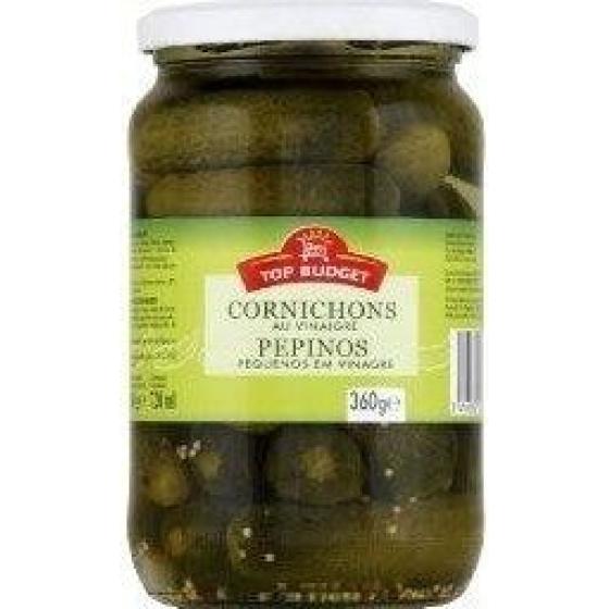 TOP BUDGET CORNICHONS AU VINAIGRE 360 G