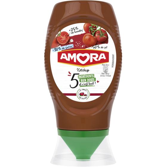 KETCHUP AUX 5 INGREDIENTS AMORA  273G