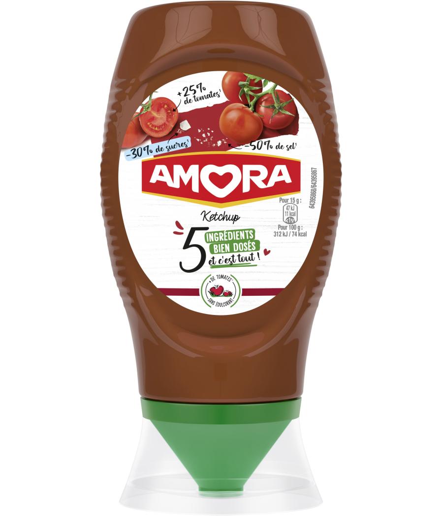 KETCHUP AUX 5 INGREDIENTS AMORA  273G