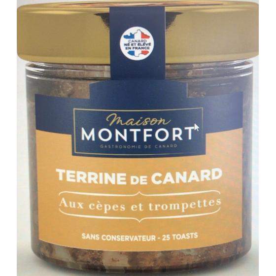 TERRINE DE CANARD AUX CEPES ET TROMPETTES 150G
