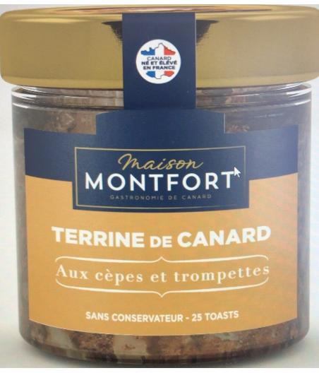 TERRINE DE CANARD AUX CEPES ET TROMPETTES 150G