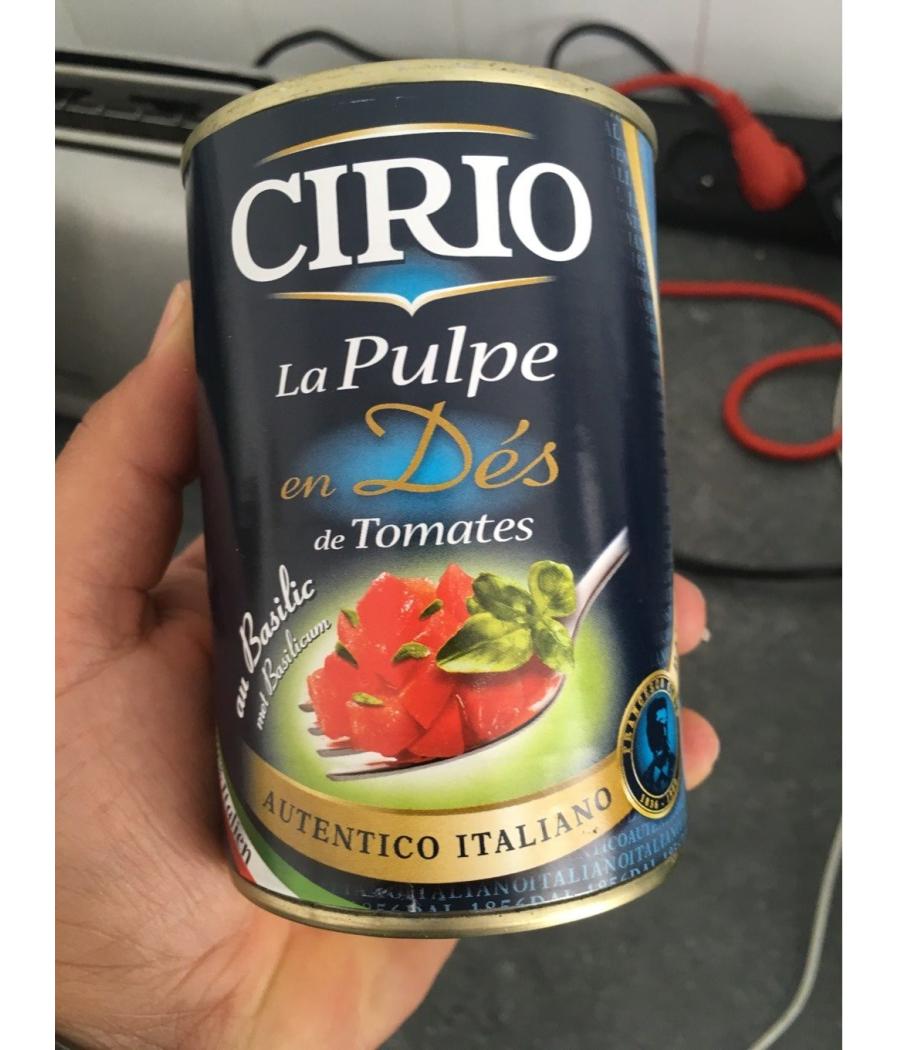 LA PULPE EN DES DE TOMATES AU BASILIC CIRIO 800G