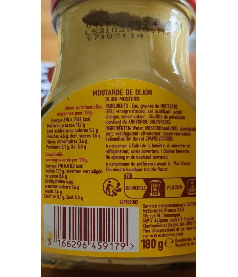 MOUTARDE DE DIJON 180G