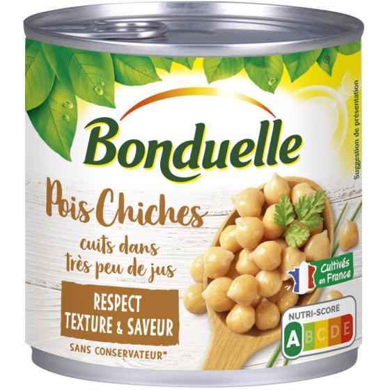 POIS CHICHES BONDUELLE TRES PEU DE JUS 1/2 265G