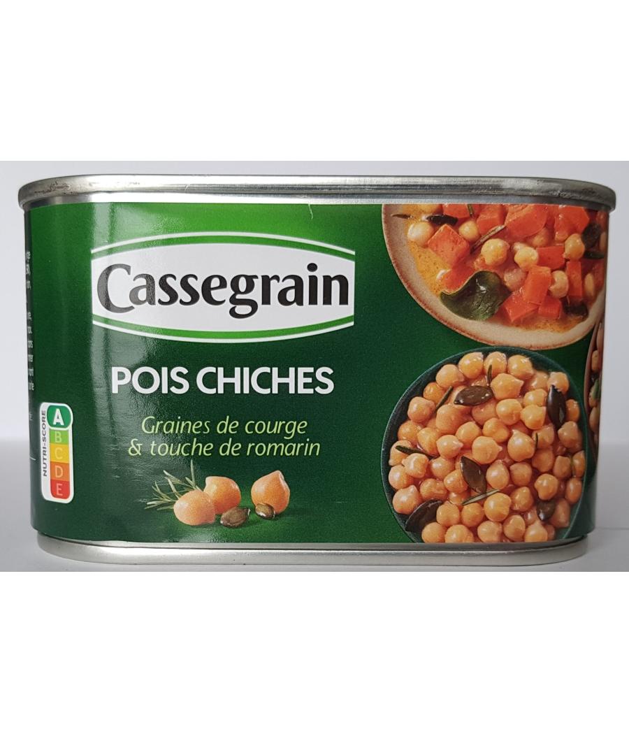 POIS CHICHES CASSEGRAIN GRAINES DE COURGE & TOUCHE DE ROMARIN 400G