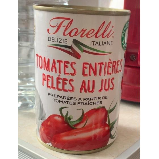 TOMATES ENTIERES PELEES AU JUS 400G (240G EGOUTTE)