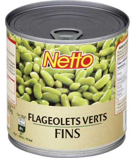 FLAGEOLETS VERTS FINS NETTO 265G