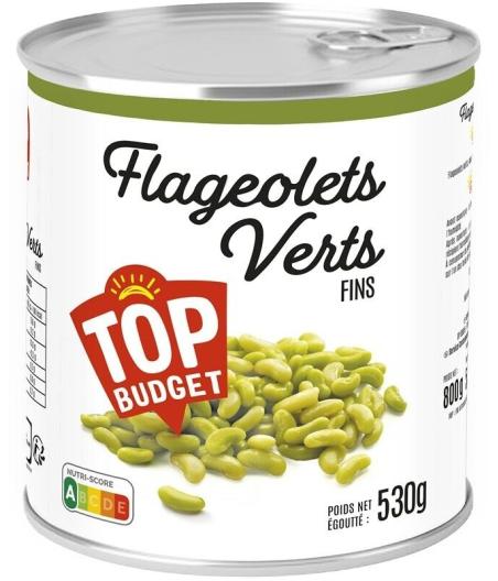 FLAGEOLETS VERTS FINS TOP BUDGET 530G