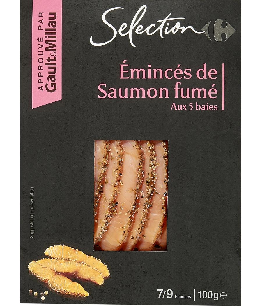 EMINCES DE SAUMON FUME CARREFOUR 100G