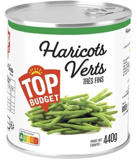 HARICOTS VERTS TRES FINS TOP BUDGET 440G