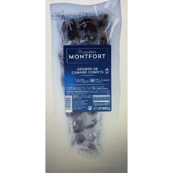 GESIERS DE CANARD CONFITS MAISON MONFORT 400G