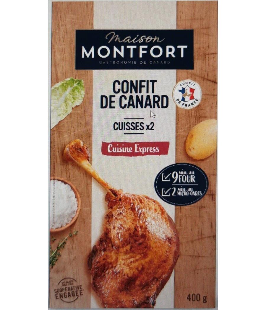CONFIT DE CANARD CUISSE X2 MAISON MONTFORT 400G