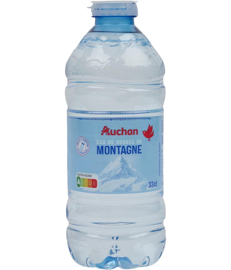 EAU DE SOURCE DE MONTAGNE AUCHAN 33CL