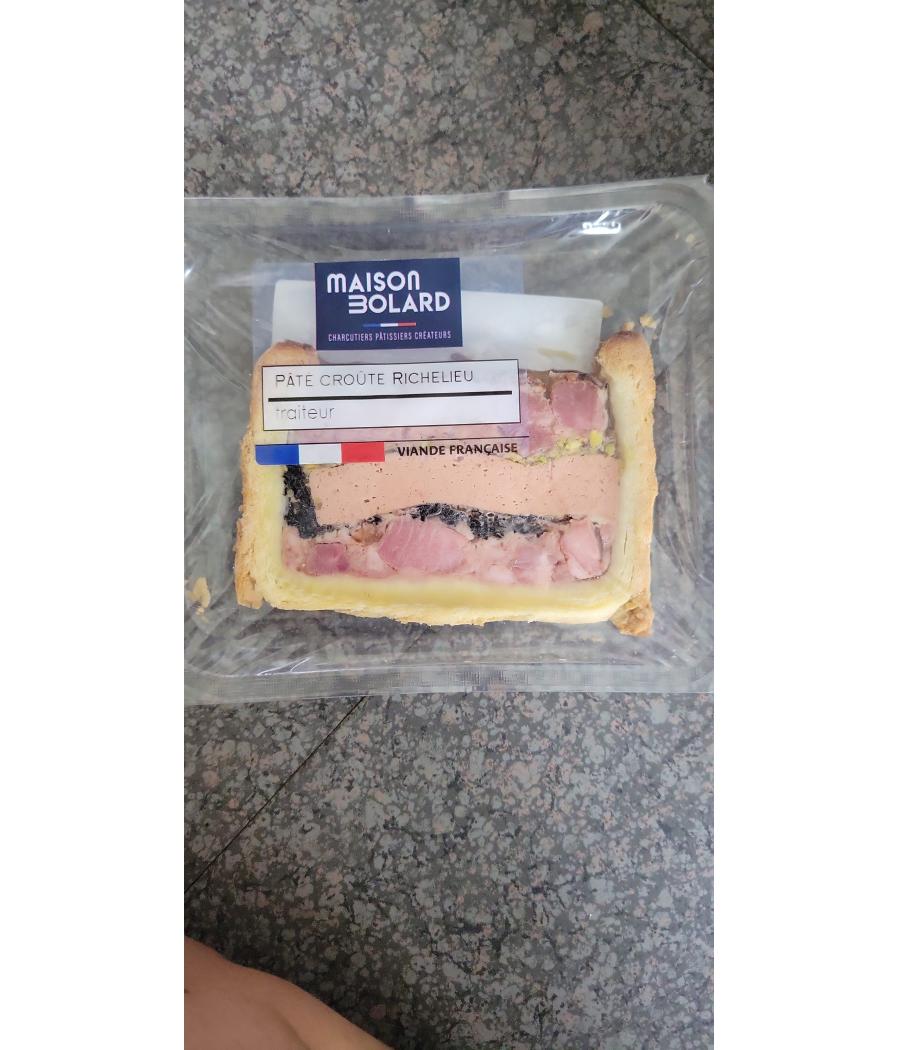 PATE CROUTE RICHELIEU BOLARD, 1 TRANCHE 100 G