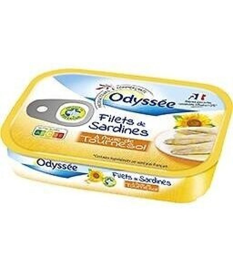FILETS DE SARDINES A L'HUILE DE TOURNESOL  ODYSSEE 100G (1/7) 100 G