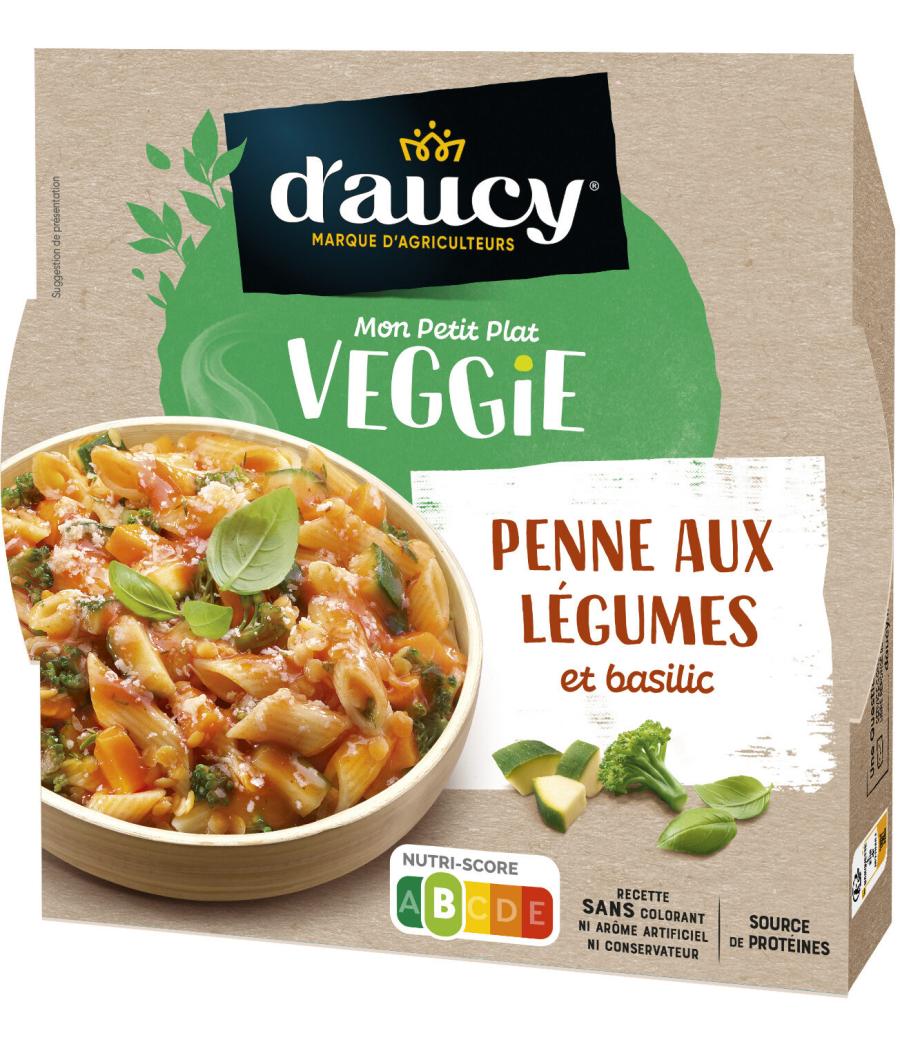 PENNE AUX LEGUMES ET BASILIC PLAT VEGGIE D'AUCY 300G
