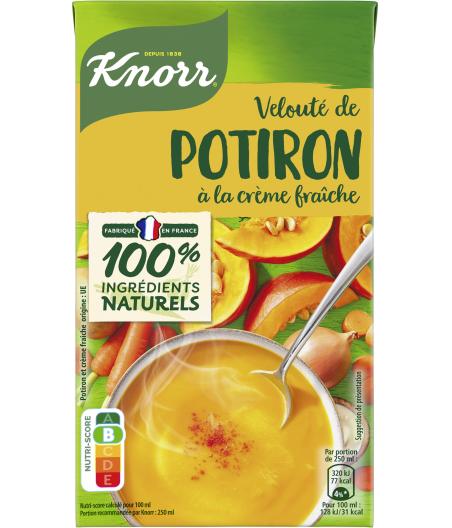 SOUPE VELOUTE DE POTIRON A LA CREME FRAICHE KNORR 1L