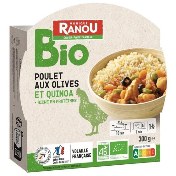 BARQUETTE POULET OLIVES ET QUINOA BIO MONIQUE RANOU 300G