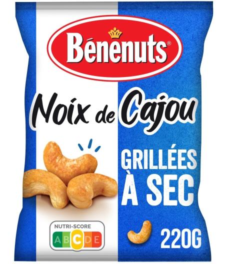 NOIX DE CAJOU GRILLEES A SEC BENENUTS 220G