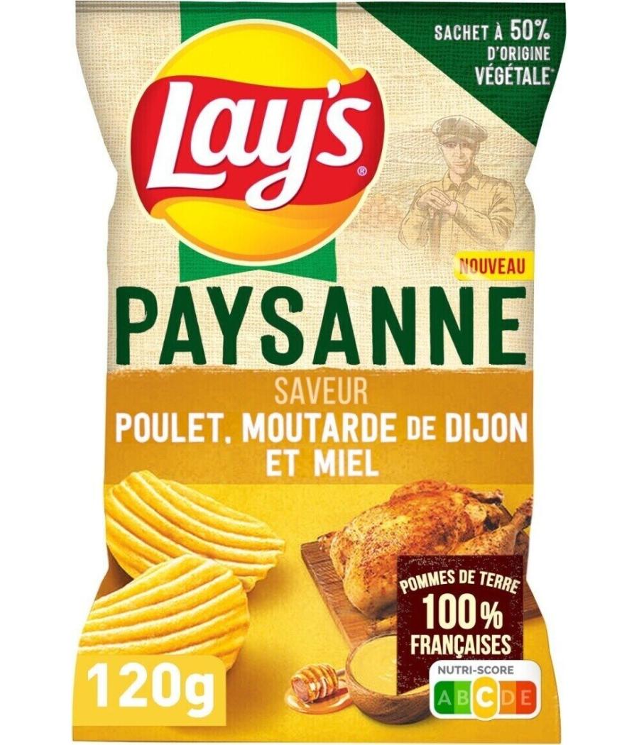 CHIPS PAYSANNE SAVEUR POULET, MOUTARDE ET MIEL LAY'S 120G