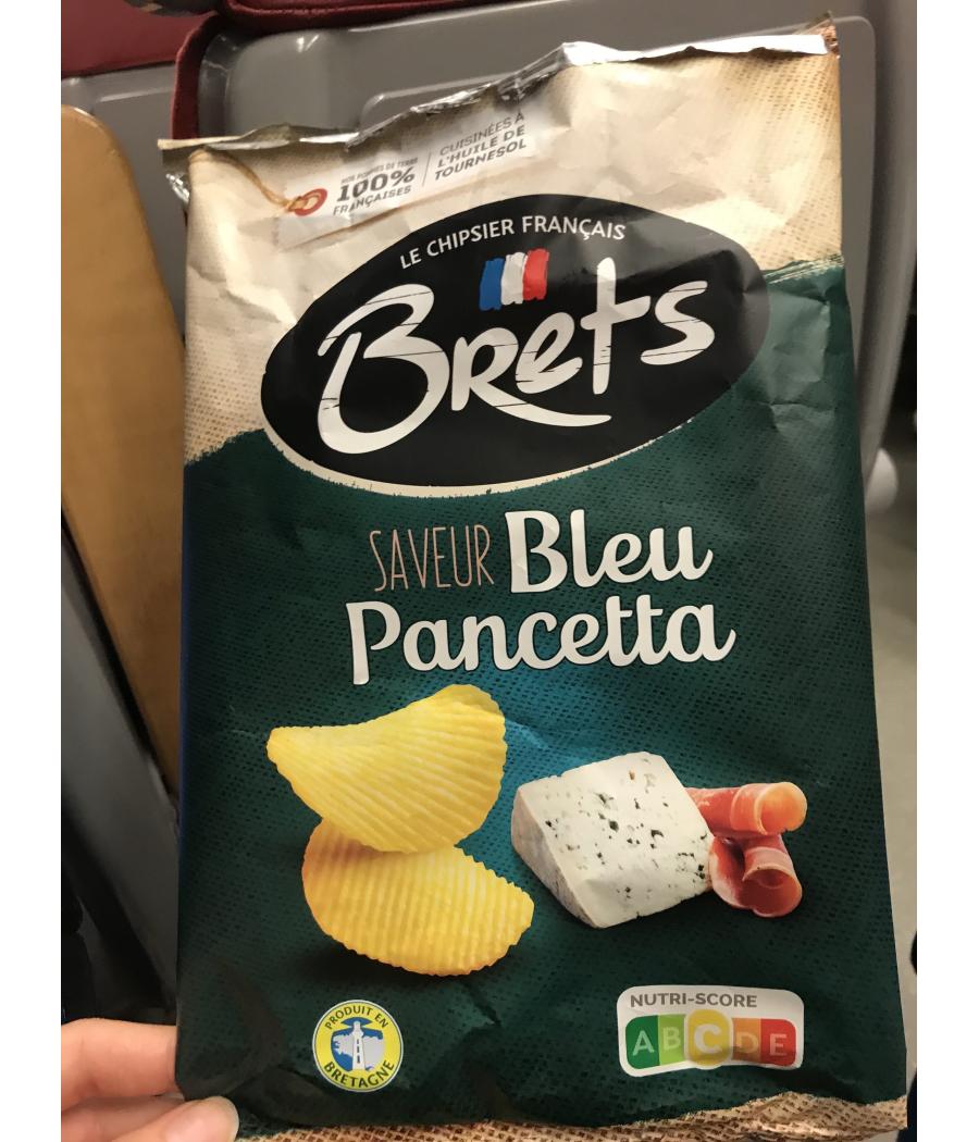 CHIPS SAVEUR BLEU PANCETTA BRETS 125G
