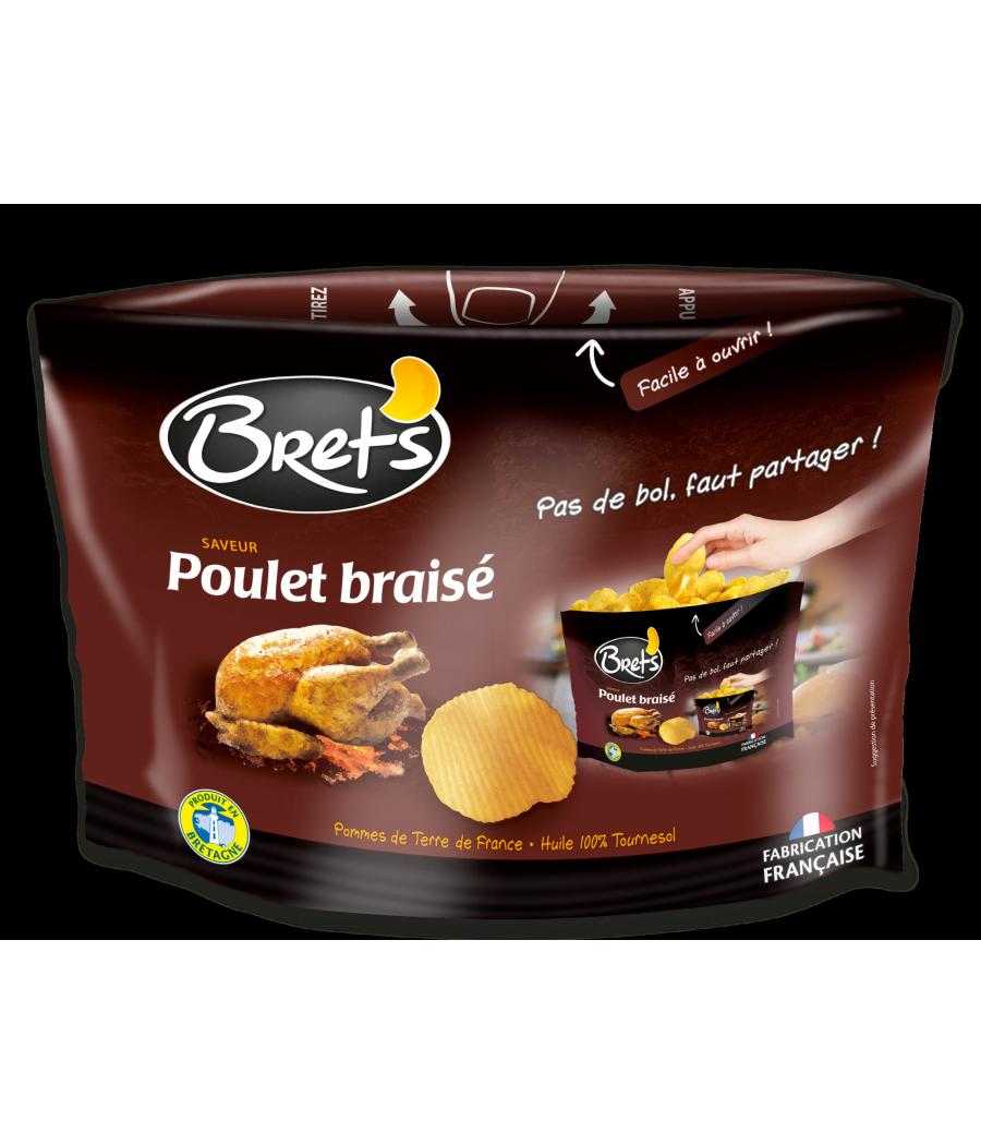 CHIPS POULET BRAISE BRETS 165G
