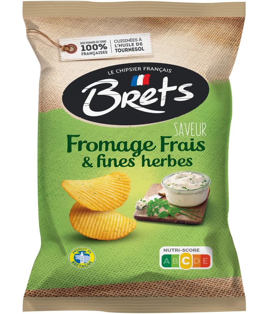CHIPS FROMAGE FRAIS ET FINES HERBES BRETS 125G