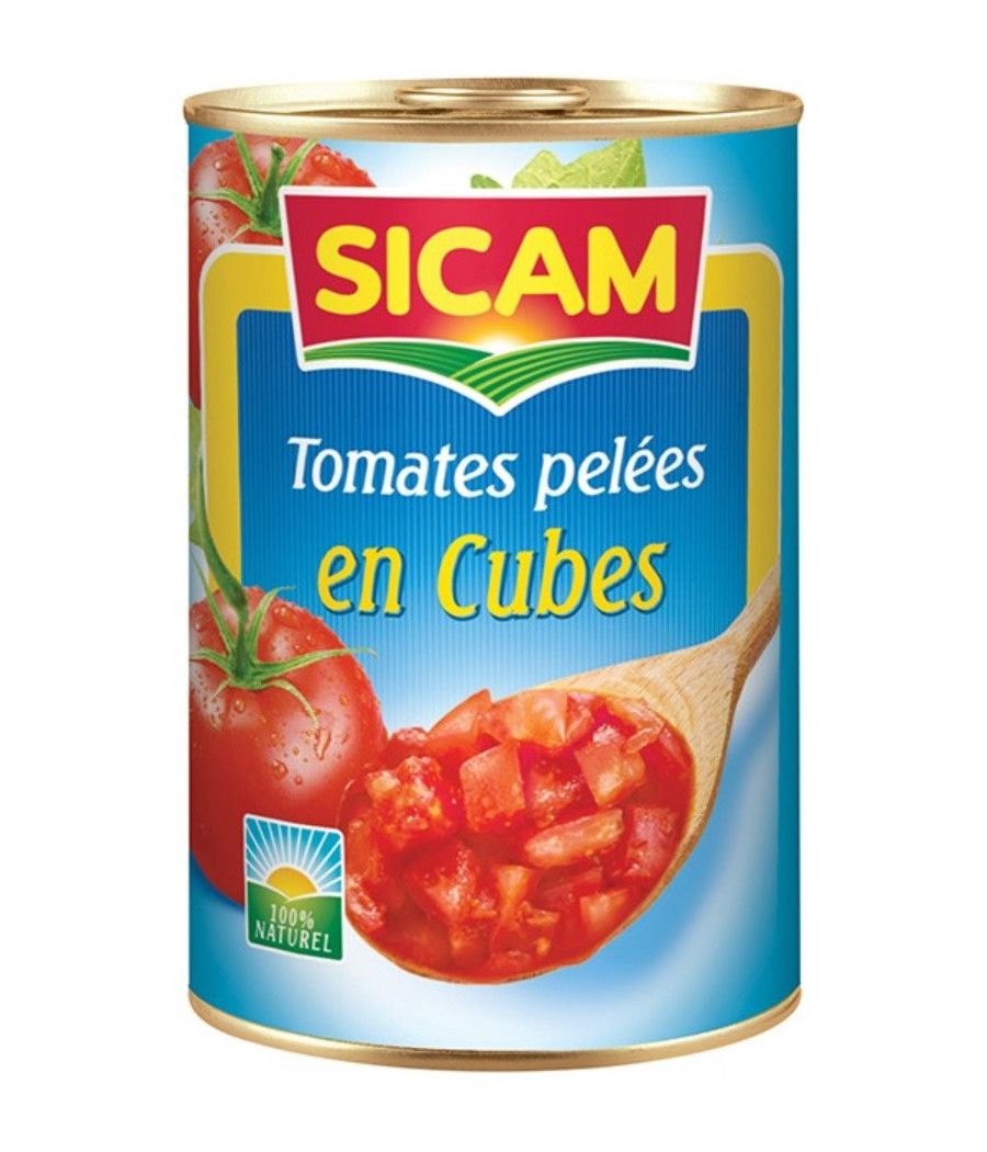 TOMATES SICAM PELEES EN CUBES 400G