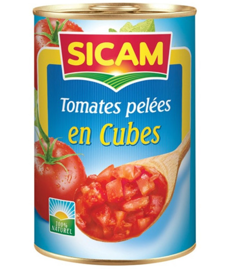 TOMATES SICAM PELEES EN CUBES 400G