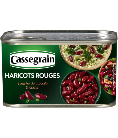 HARICOTS ROUGES CIBOULE ET CUMIN CASSEGRAIN 400G