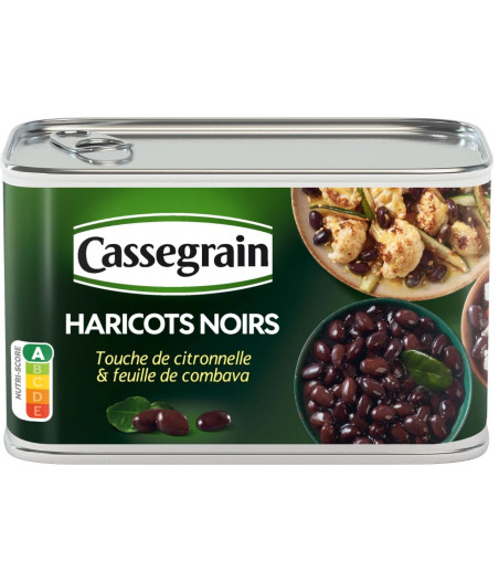HARICOTS NOIRS CITRONNELLE ET COMBAVA CASSEGRAIN 400G
