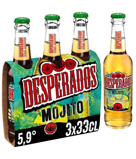 BIERE AROMATISEE MOJITO 5.90° DESPERADOS 3X33CL