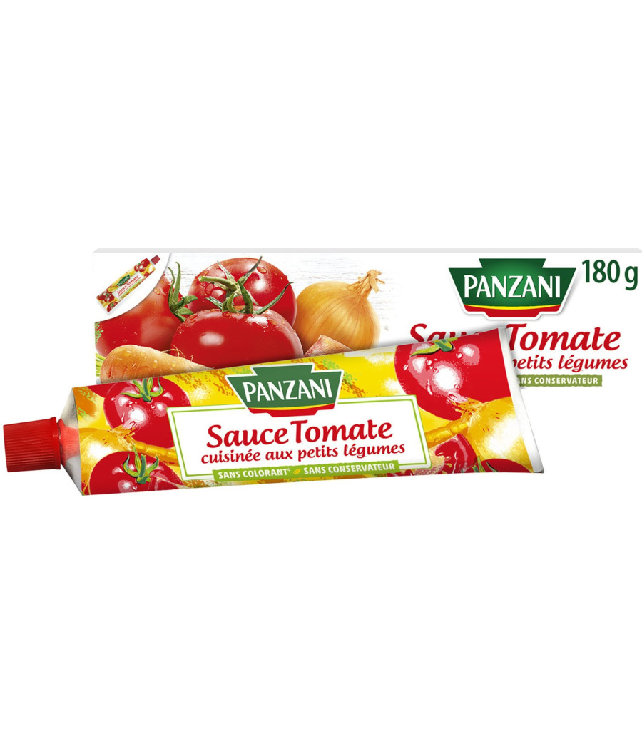 SAUCE TOMATE CONCENTREE CUISINEE AUX PETITS LEGUMES PANZANI 180G
