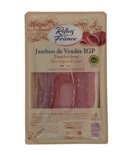 JAMBON DE VENDEE IGP LA BARQUETTE REFLET DE FRANCE 120G